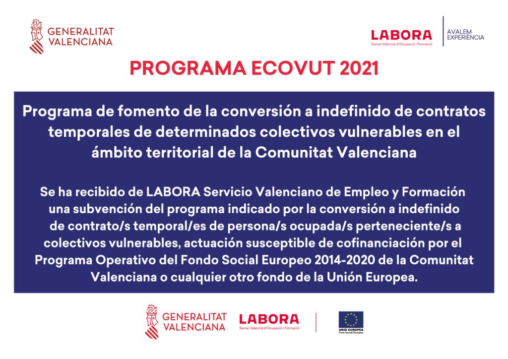 Cartel Labora - Ayuda - Ecovut 2021